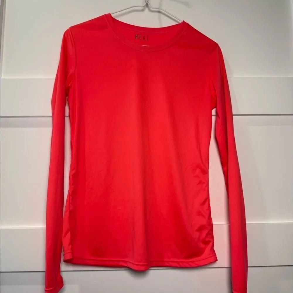 Heat Red Rashguard Long Sleeve Swim Top size small